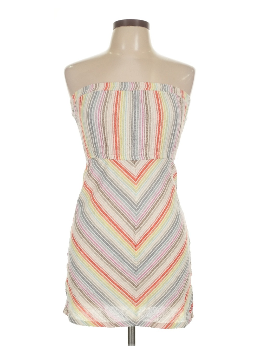 Billabong Pastel Multi-Stripe Strapless Dress